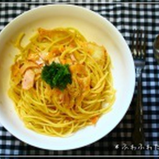 簡単キムチのクリームパスタ＊レシピ付