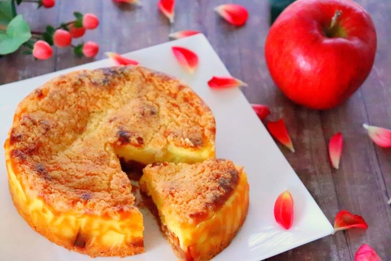 りんごのキャラメリゼが美味♡クランブルチーズケーキの作り方レシピ[料理動画]