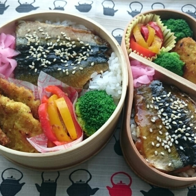 秋刀魚の蒲焼き手抜き丼弁当