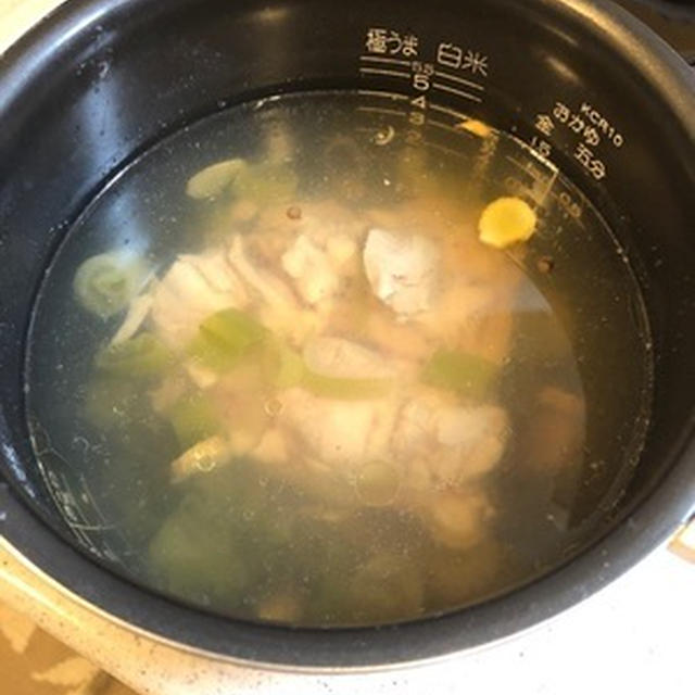 蒸し鶏のレシピとお好み焼き