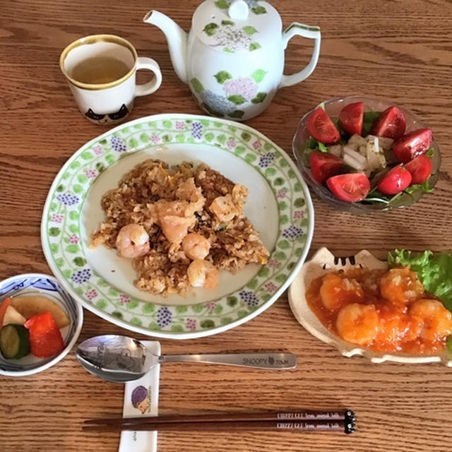 えびと明太子のチャーハン