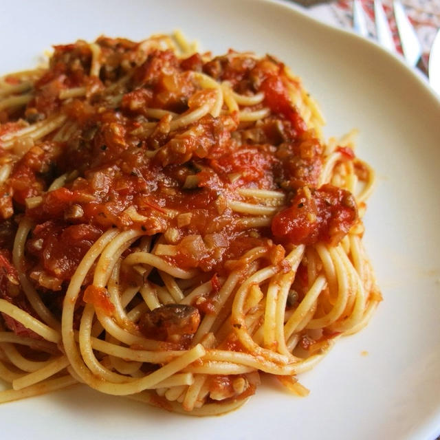 新鮮トマトのスパゲッティ