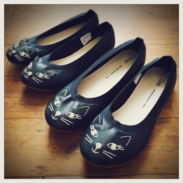 親子でお揃い♪GAPの猫パンプス