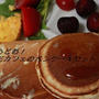 パンケーキの朝食スタート