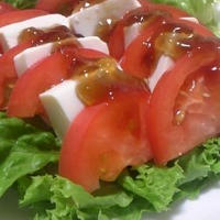 トマトとお豆腐の青じそジュレカプレーゼ♪