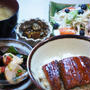 ■簡単！！晩ご飯セット【鰻丼／あん肝海藻サラダ／和風サラダ／茄子としめじの味噌汁／キューちゃん漬け】