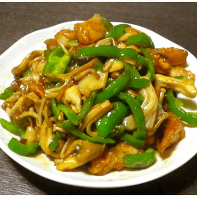 鶏とピーマンの炒め物でリハビリ