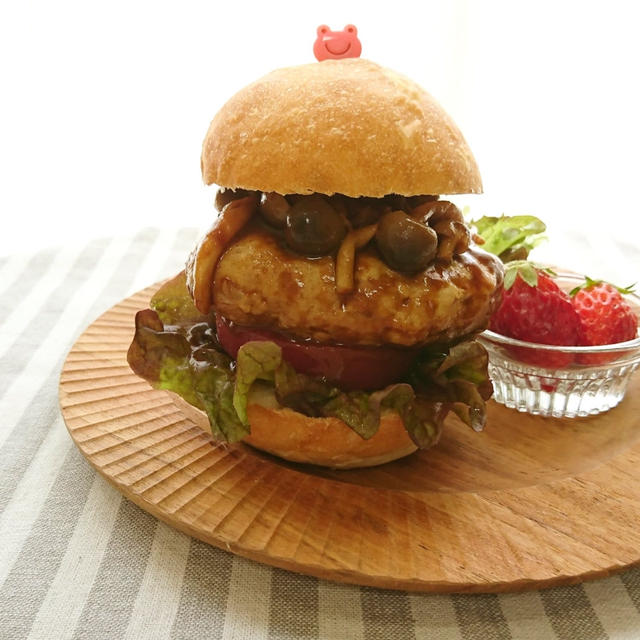 ＊きのこデミバーガー＊