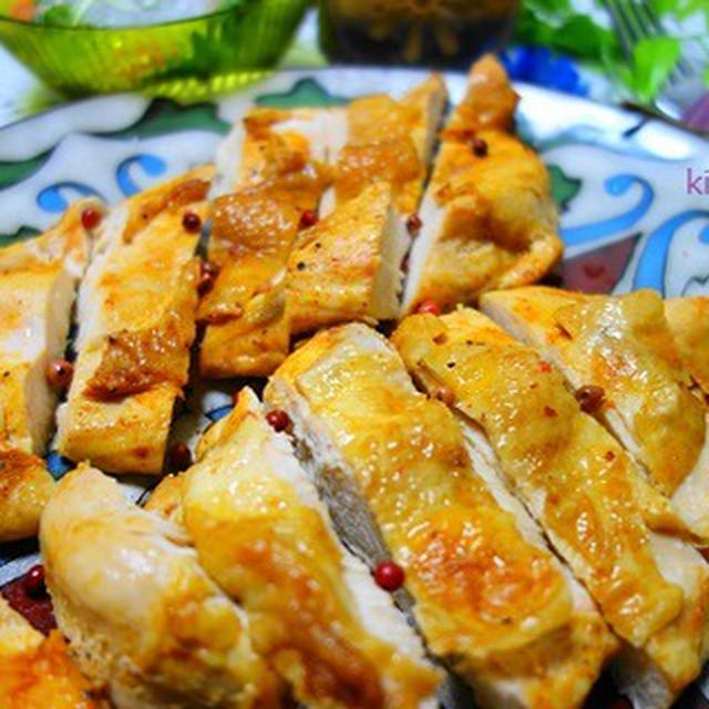 鶏むね肉のオーブン焼き♪スペアリブの調味料で簡単味付け