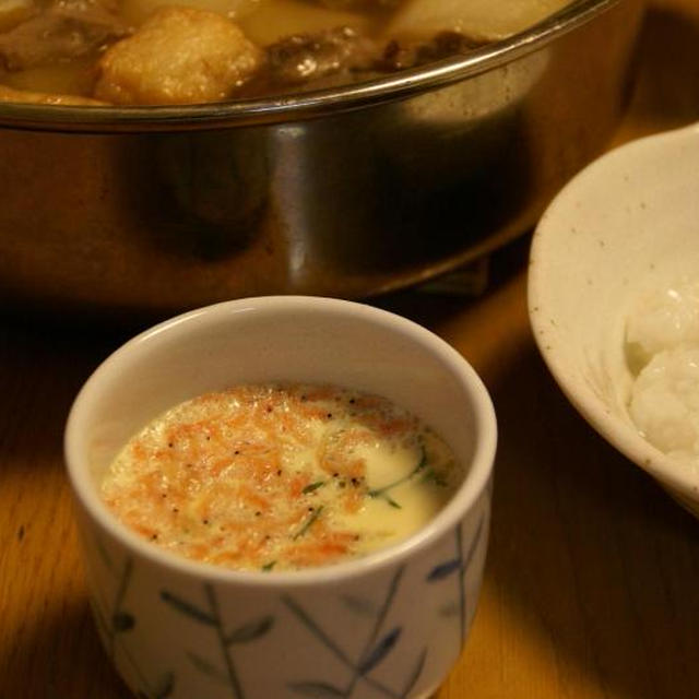 ほうれん草と桜エビの茶碗蒸し