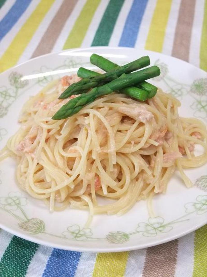 トマトクリームとツナのスパゲティ