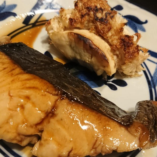 焼き魚より簡単な白身魚の煮付けに焼き山伏茸添え