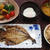 【献立】アジの干物・温野菜サラダ・温泉卵・お味噌汁・玄米ご飯（サラダドレッシングレシピ付）