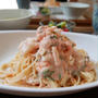 ホワとろナスの明太子ソース冷製パスタ、昨日の昼ごはん#本日のおうちごはん