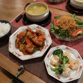 ”黒酢酢鶏”で中華な晩ご飯　と　今年のシクラメン♪