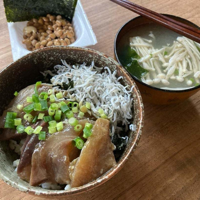 シラス＆いなだ漬け丼♪