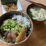 シラス＆いなだ漬け丼♪