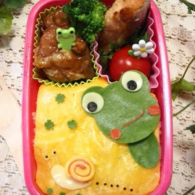 カエルくんとかたつむりちゃん弁当