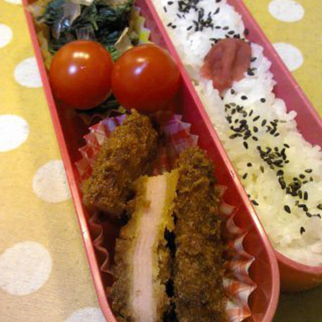 レシピハムカツ弁当