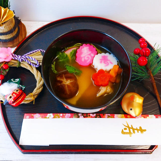2020年 お雑煮#浅草  #昆布の川ひと  #和だし 彩り昆布  賀正我が家は...
