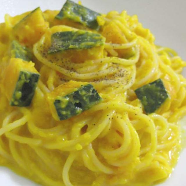 豆乳で作るかぼちゃのクリームスパゲティー