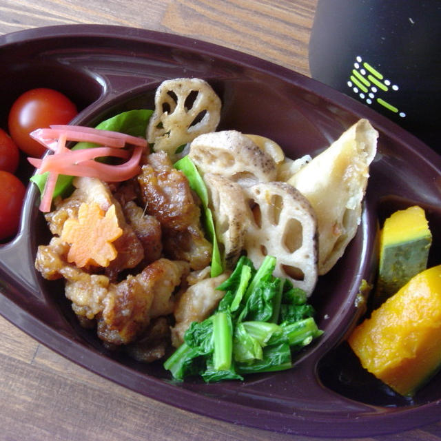豚の生姜焼き弁当と★クロックス★