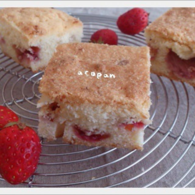 フレッシュいちごのブラウニー　～my　first　recipe