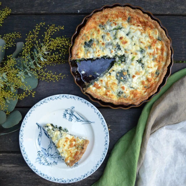 Egg White Quiche with Spinach ほうれん草のエッグホワイトキッシュ
