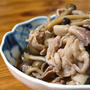 しめじと豚肉の梅干煮、白菜のサラダ