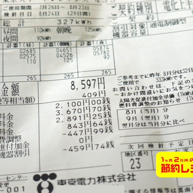 8月の電気代