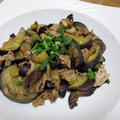 ナスと豚肉の梅肉でさっぱりソテー