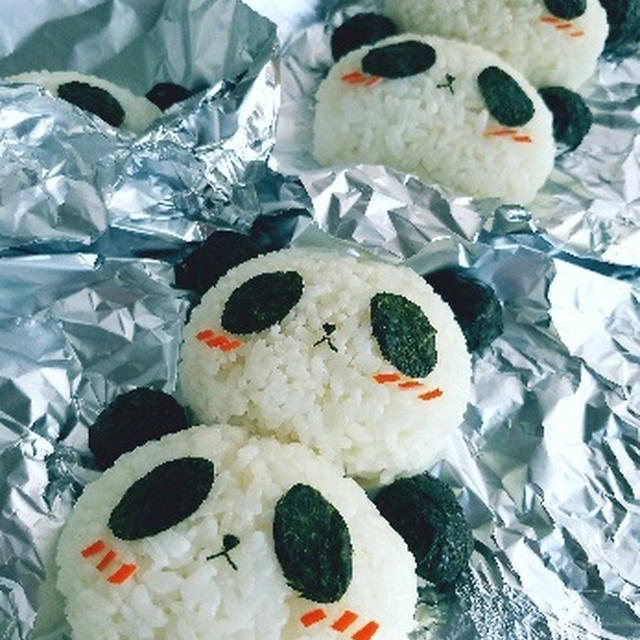 パンダ☆パンダ☆パンダキャラ弁♪おにぎり編