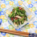 レシピ付◇きゅうりとゆで鶏の梅肉和え
