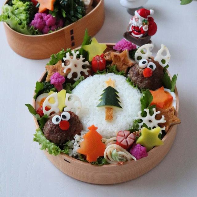 可愛いお弁当を旦那に持たせる嫌がらせ弁当「クリスマスリース編」