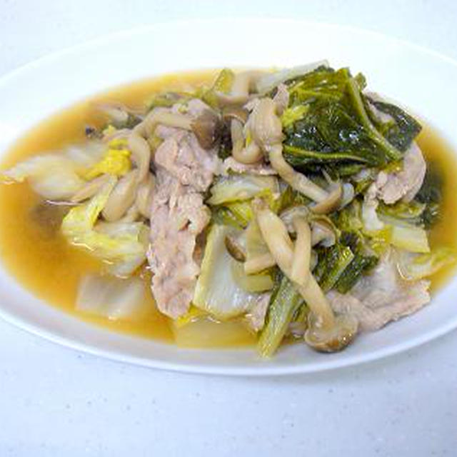 白菜と豚肉の胡麻ダレ煮