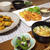 タラのフライと焼き野菜サラダと茄子とピーマンの塩昆布蒸し