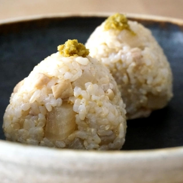 鶏大根と柚子胡椒のおにぎり