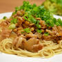 ピリ辛！麻婆納豆の冷製パスタ。