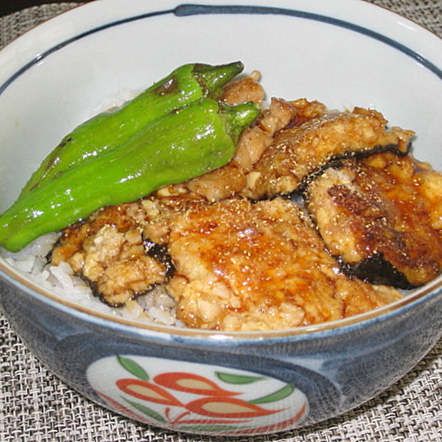 豆腐のかば焼丼