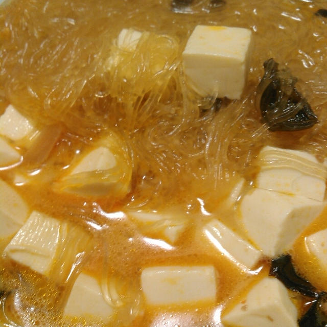 創作料理？麻婆春雨豆腐を作ってみた