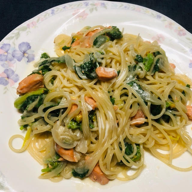 寒い日が続くので春を待つ 菜の花パスタ