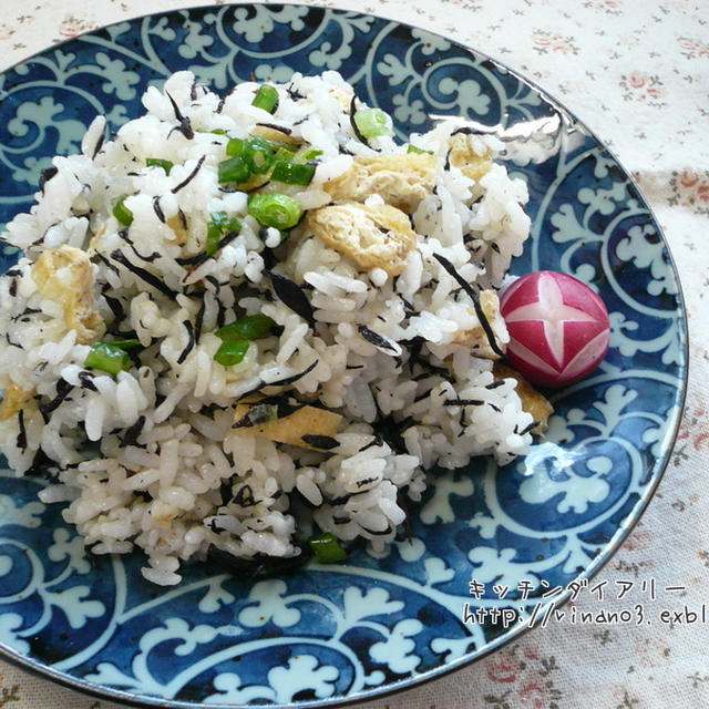 ひじきとお揚げの炒飯♪