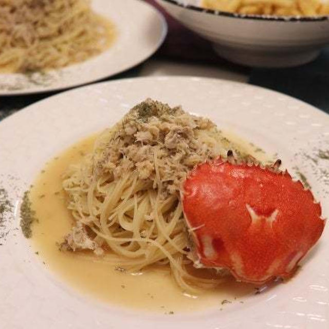 ★ヒラツメガニのパスタ・カッペリーニ#やめられない麺類