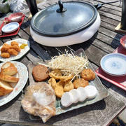 バルコニーで色々焼いて昼から呑み。一応ラム焼いたしBBQってことで