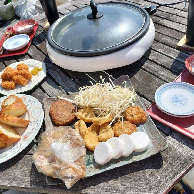 バルコニーで色々焼いて昼から呑み。一応ラム焼いたしBBQってことで