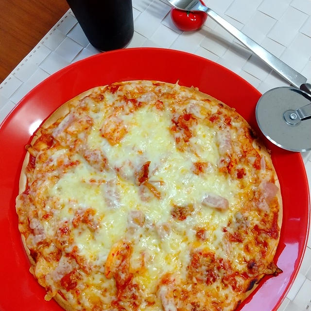 キムチ＆スパムのピザ