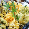 ◆晩ご飯のおかず【大好きな野菜＆椎茸の天婦羅】です♪