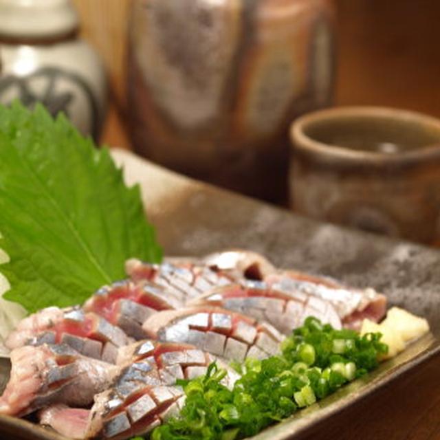 秋刀魚の刺身、秋刀魚刺身のやまかけ