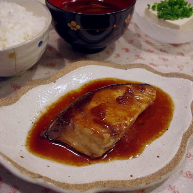 ぶりの黒酢照焼き、とレシピブログ掲載のお知らせ