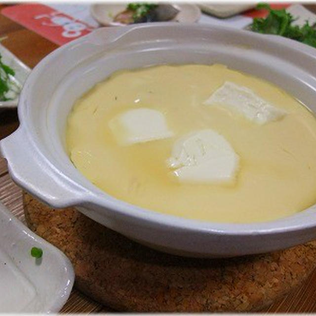 ☆豆腐の茶碗蒸しとアスパラの即席和え☆